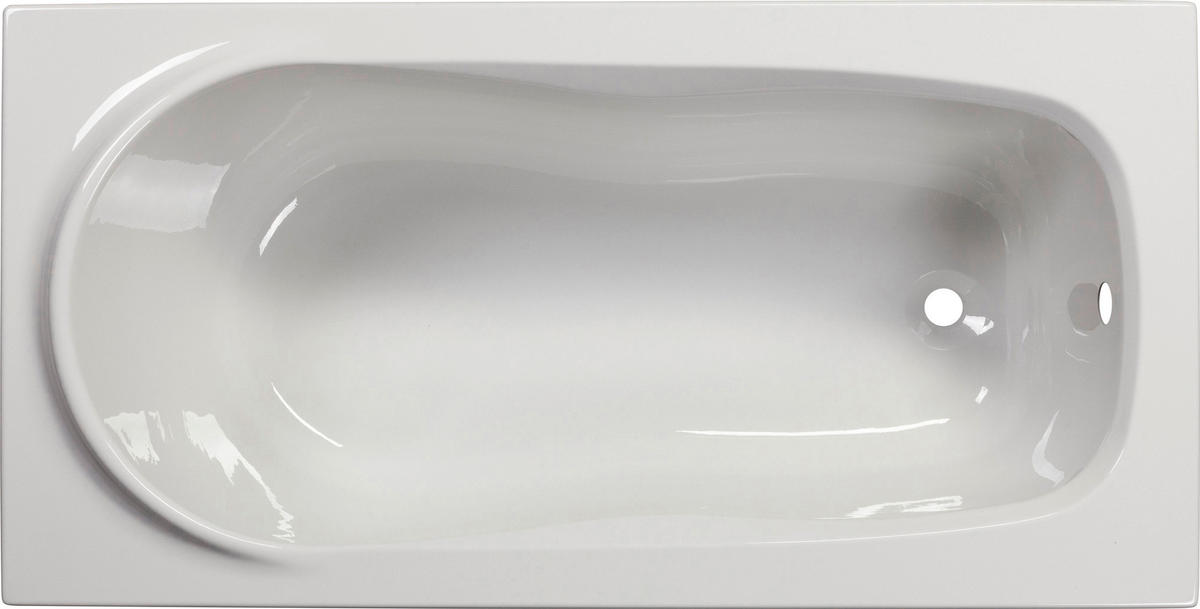 BADEWANNE Wandmontage  140/70/44 cm  - Weiß, KONVENTIONELL, Kunststoff (140/70/44cm)