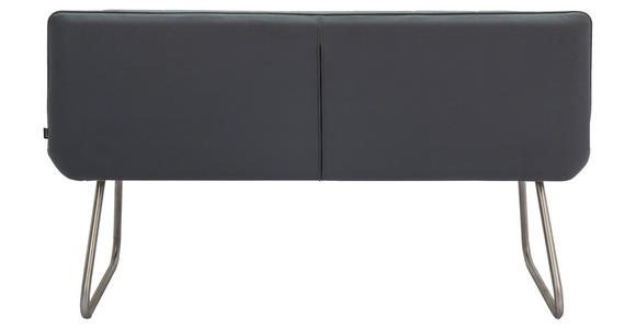 SITZBANK 155/87/65 cm in Grau - Edelstahlfarben/Grau, Design, Textil/Metall (155/87/65cm) - Novel
