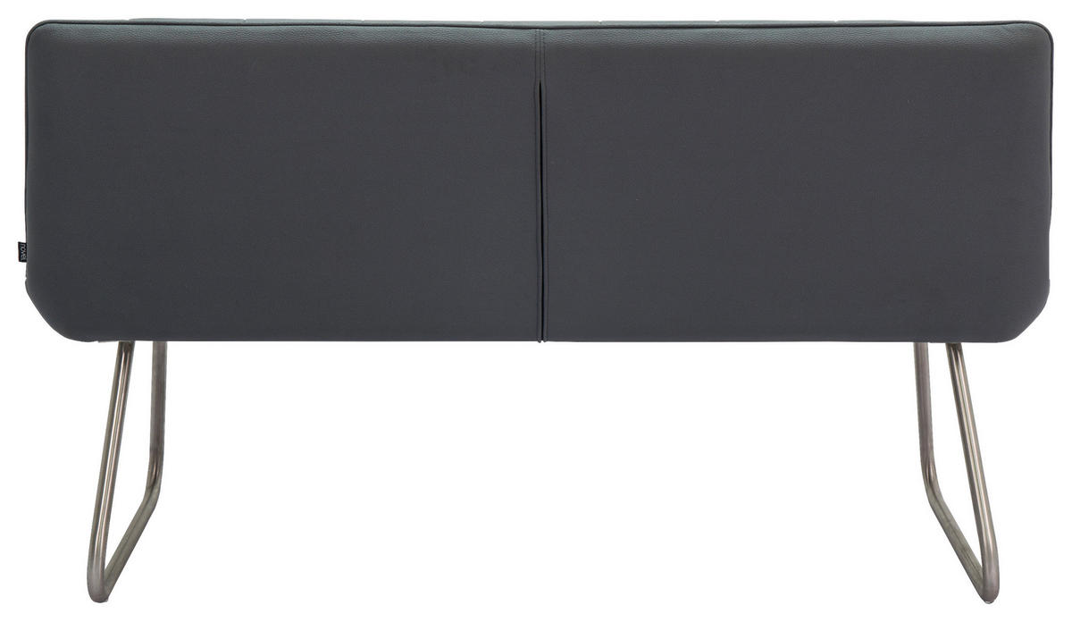 LAVICA, sivá - sivá/farba ušľachtilej ocele, Design, kov/textil (155/87/65cm) - Novel