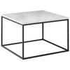 COUCHTISCH Marmor 65/65/41,5 cm quadratisch Schwarz, Weiß  - Schwarz/Weiß, Design, Stein/Metall (65/65/41,5cm) - Johann Jakob
