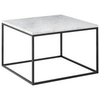 COUCHTISCH in Stein 65/65/41,5 cm  - Weiss/Schwarz, Design, Stein/Metall (65/65/41,5cm) - Johann Jakob