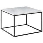 COUCHTISCH in Stein 65/65/41,5 cm  - Schwarz/Weiß, Design, Stein/Metall (65/65/41,5cm) - Johann Jakob