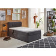 BOXSPRINGBETT 120/200 cm  in Grau  - Schwarz/Grau, KONVENTIONELL, Kunststoff/Textil (120/200cm) - Carryhome
