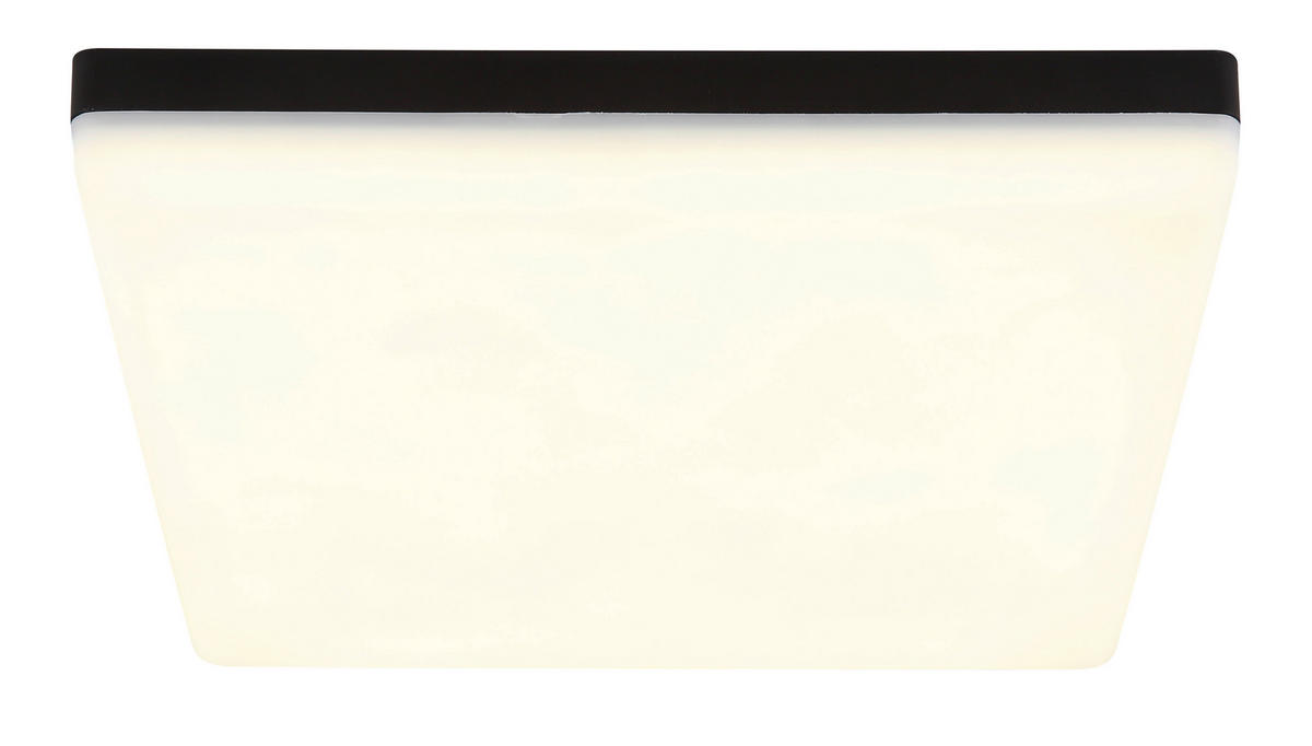 LED-DECKENLEUCHTE MATTHEW 30/30/5 cm   - Schwarz/Weiß, KONVENTIONELL, Kunststoff (30/30/5cm) - Globo