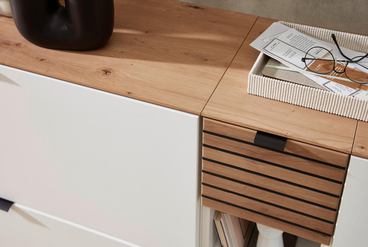 GARDEROBE 6-teilig  in 306/179/37 cm  - Weiß/Eiche Artisan, Design, Holzwerkstoff (306/179/37cm) - Voleo