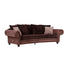 MEGASOFA Mikrofaser Dunkelbraun - Dunkelbraun, LIFESTYLE, Holz/Textil (276/81/140cm) - Landscape