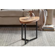 COUCHTISCH in Holz, Metall 48/45/45 cm - Eichefarben/Schwarz, Natur, Holz/Metall (48/45/45cm) - Novel