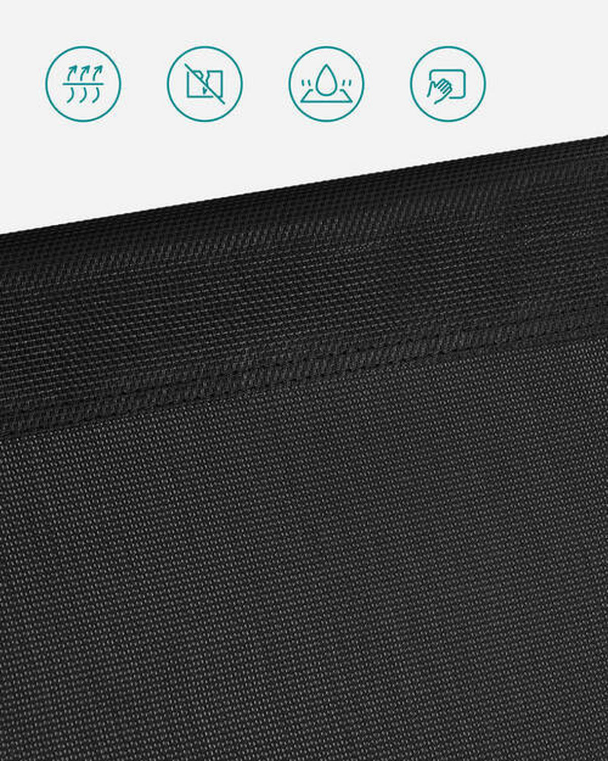 OPALOVACÍ LEHÁTKO kov, textil - černá, Basics, kov/textil (53/29,5/193cm) - Modante