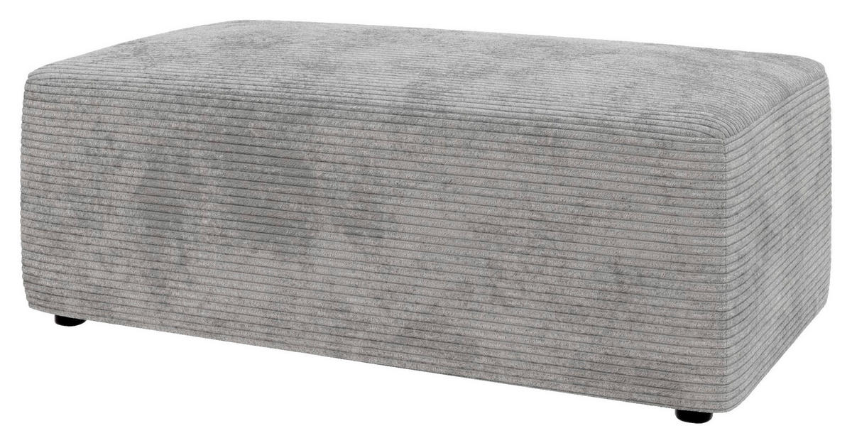HOCKER in Textil Grau  - Schwarz/Grau, Modern, Kunststoff/Textil (112/44/66cm) - Trendmanufaktur