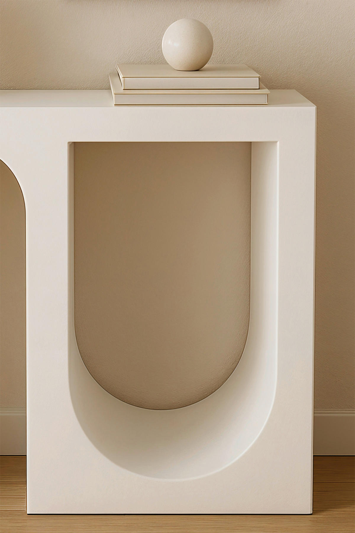 KONSOLENTISCH Weiß  - Weiß, Design, Holzwerkstoff/Stein (78/80/33cm) - MID.YOU