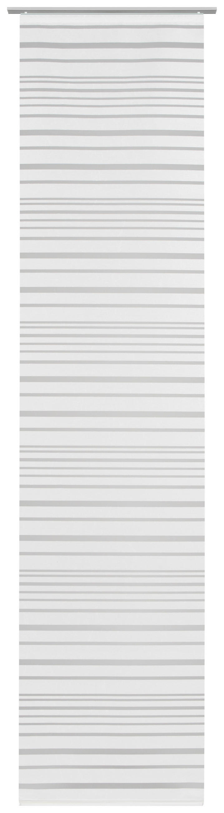 FLÄCHENVORHANG   halbtransparent   60/245 cm  - Weiß/Grau, KONVENTIONELL, Textil (60/245cm) - Novel