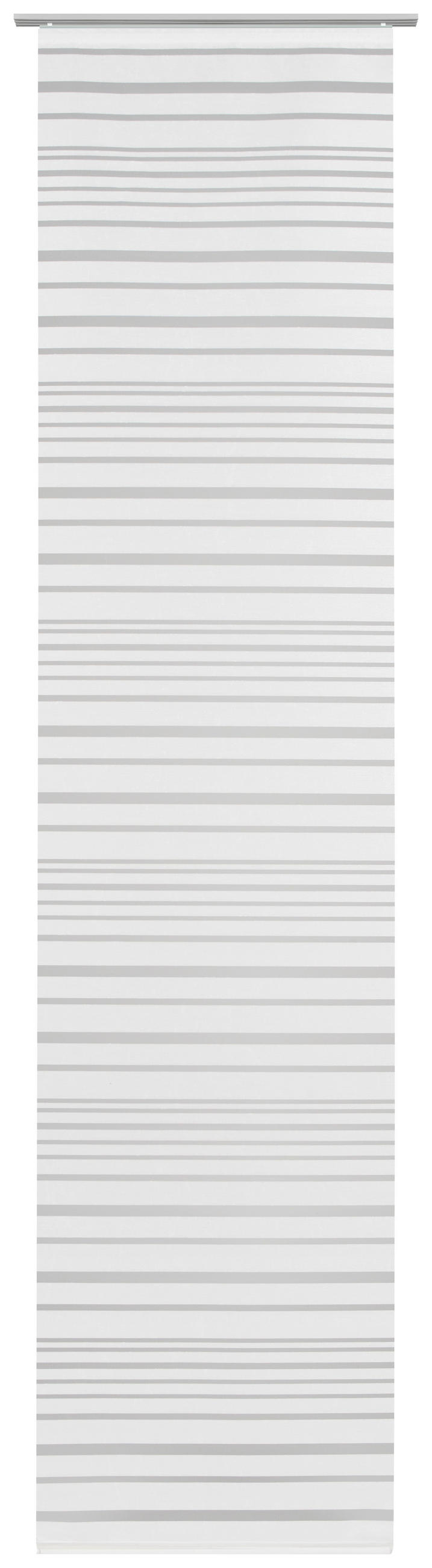 FLÄCHENVORHANG   halbtransparent   60/245 cm  - Weiß/Grau, KONVENTIONELL, Textil (60/245cm) - Novel