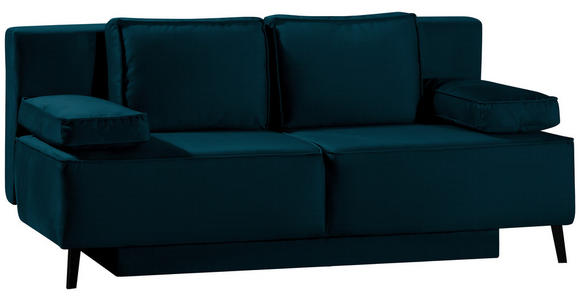 SCHLAFSOFA Percy in Petrol  - Petrol/Schwarz, KONVENTIONELL, Textil/Metall (197/91/88cm) - Novel