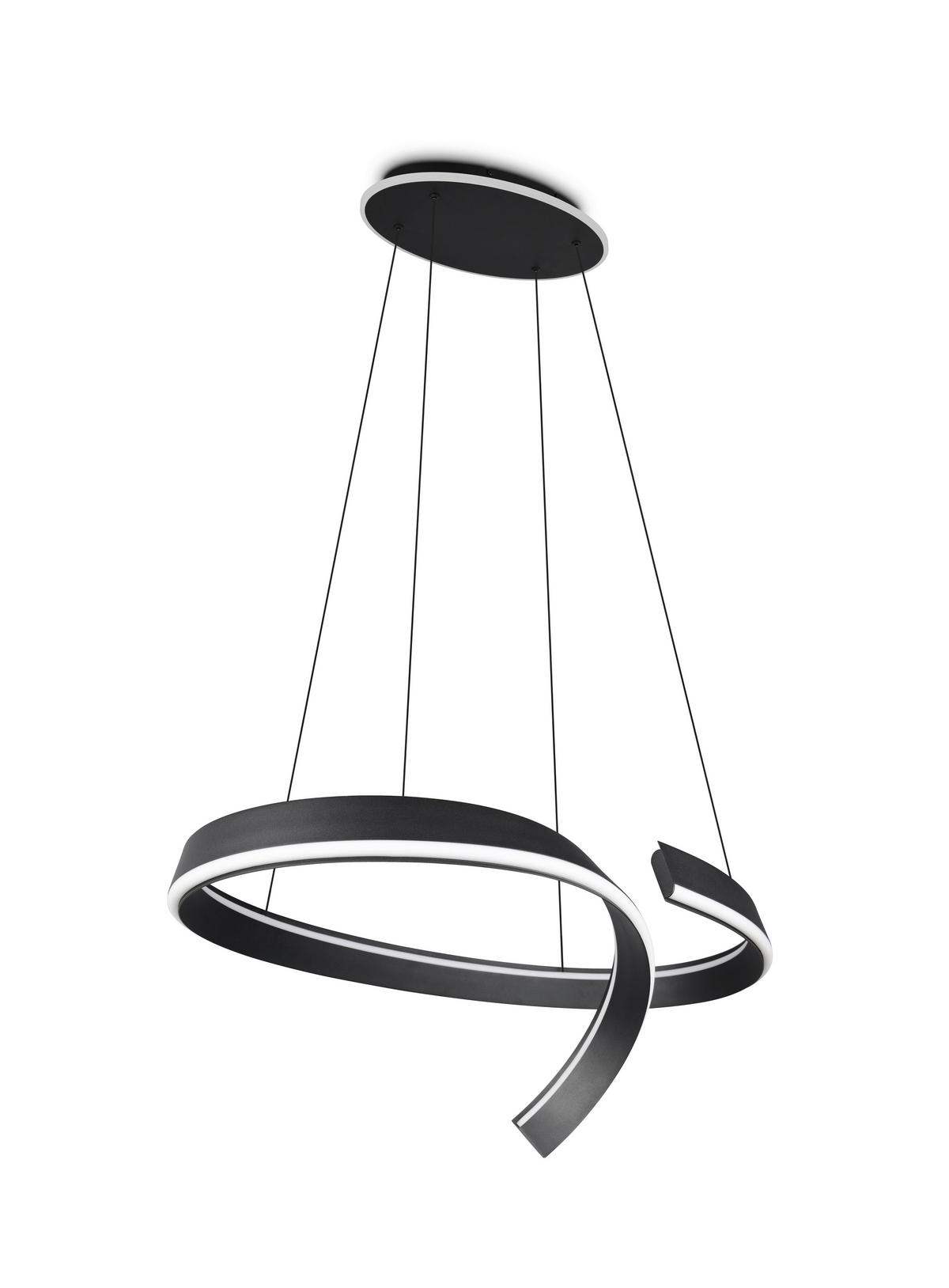 LED-HÄNGELEUCHTE CIRONDA 81/200/55 cm  - Schwarz, Design, Metall (81/200/55cm) - Cinque