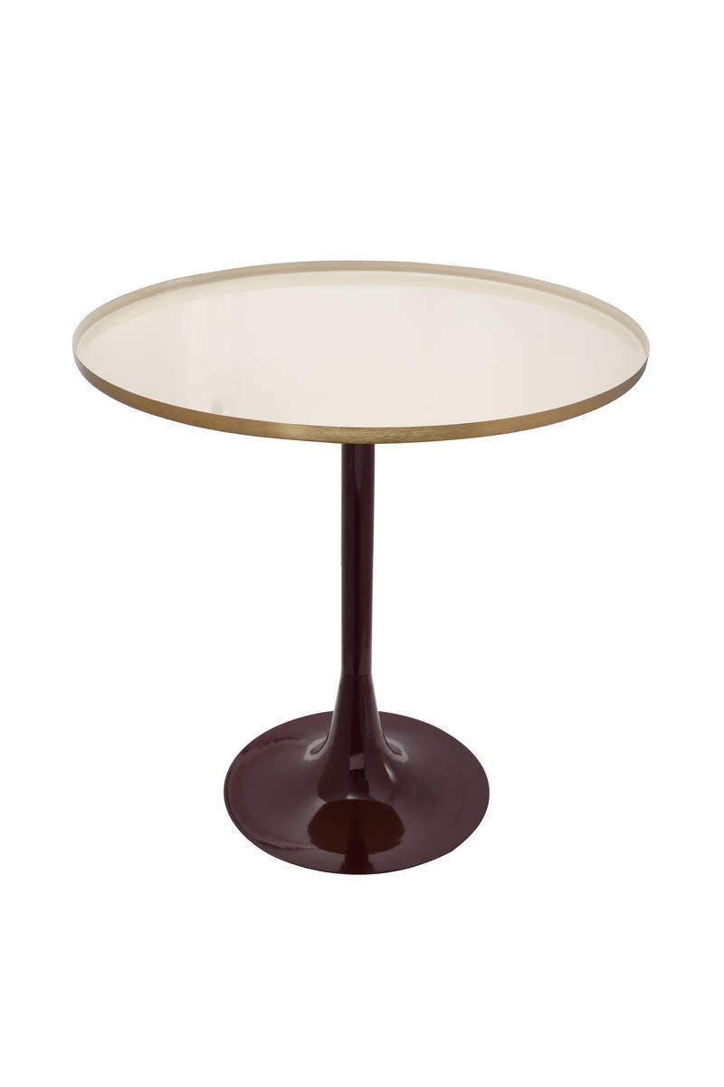 SIDOBORD i metall  - plommon/cremefärgad, Trend, metall (51/52cm) - Kayoom