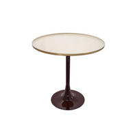 SIDOBORD i metall  - plommon/cremefärgad, Trend, metall (51/52cm) - Kayoom