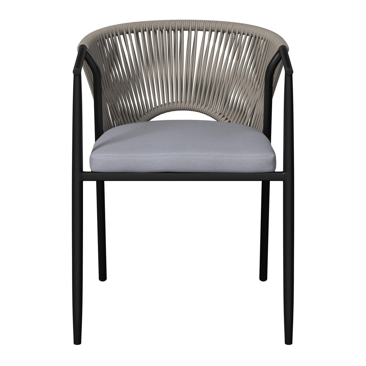 GARTENSTUHL Eisen Grau, Beige  - Beige/Grau, MODERN, Kunststoff/Textil (58/75/57cm) - Ambia Garden