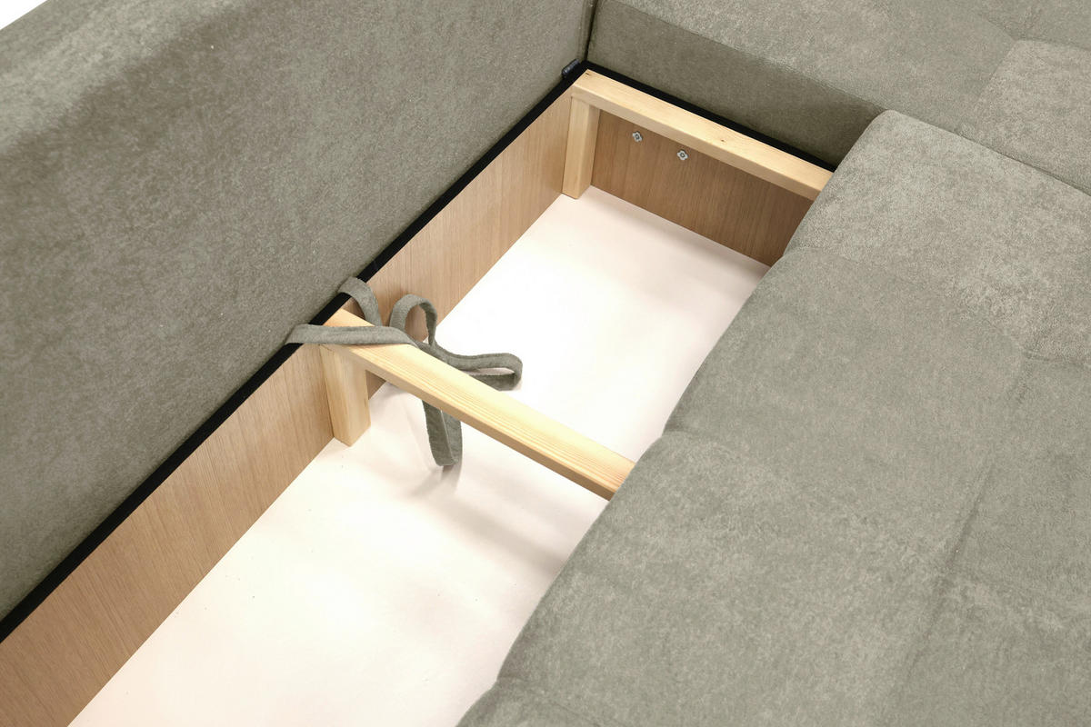 ECKSOFA LAGUNA Beige Frottee  - Beige/Schwarz, Design, Kunststoff/Textil (260/143cm) - MID.YOU