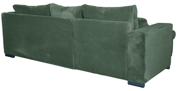 ECKSOFA Dunkelgrün Cord  - Dunkelgrün/Schwarz, KONVENTIONELL, Textil/Metall (168/258cm) - Carryhome