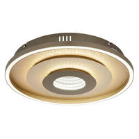 LED-DECKENLEUCHTE Miles 40/7,3 cm  - Champagner/Goldfarben, Design, Kunststoff/Metall (40/7,3cm) - Globo