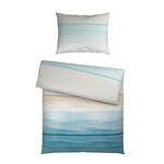 BETTWÄSCHE TANJA Satin 140/200 cm  - Blau/Beige, KONVENTIONELL, Textil (140/200cm) - Novel