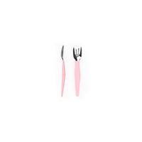 DJEČJI PRIBOR ZA JELO   - ružičasta, Basics, metal (10,6/23,3/2,7cm) - Everyday Baby