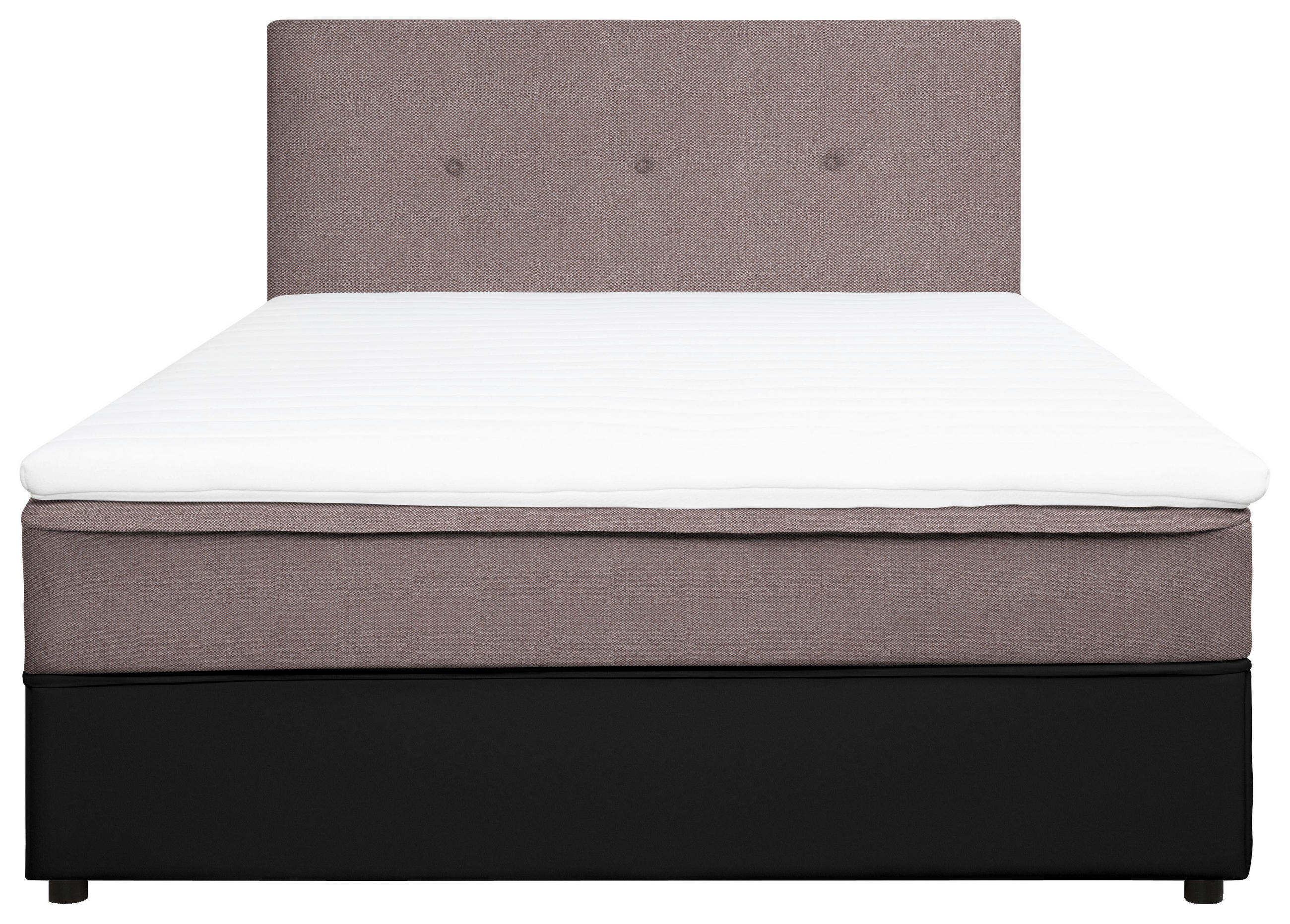 BOX-ÁGY 180/200 cm  fekete, világosbarna  - fekete/világosbarna, Konventionell, textil/fa (180/200cm) - Carryhome