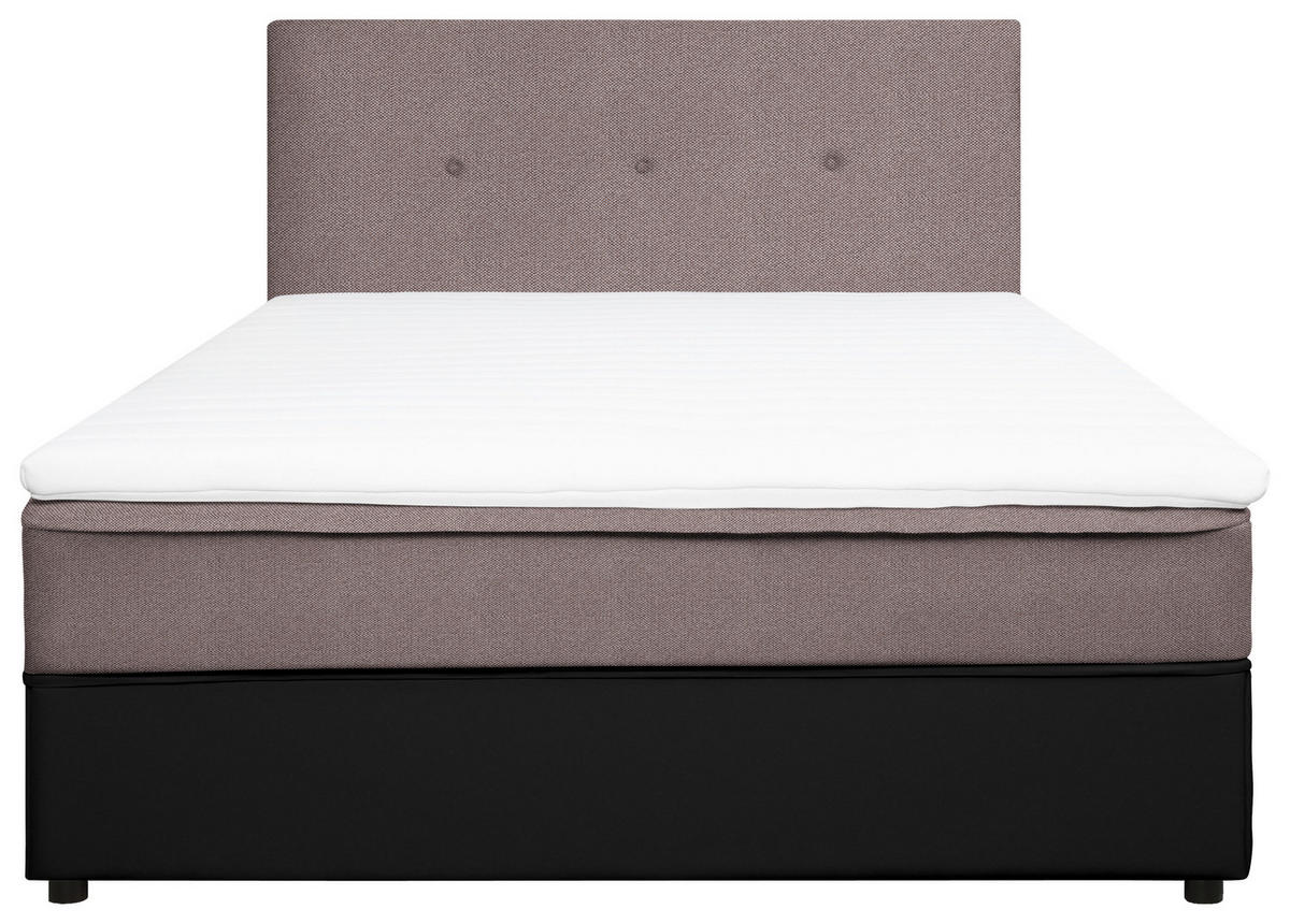 BOXBETT 120/200 cm  in Schwarz, Hellbraun  - Hellbraun/Schwarz, KONVENTIONELL, Holz/Textil (120/200cm) - Boxxx