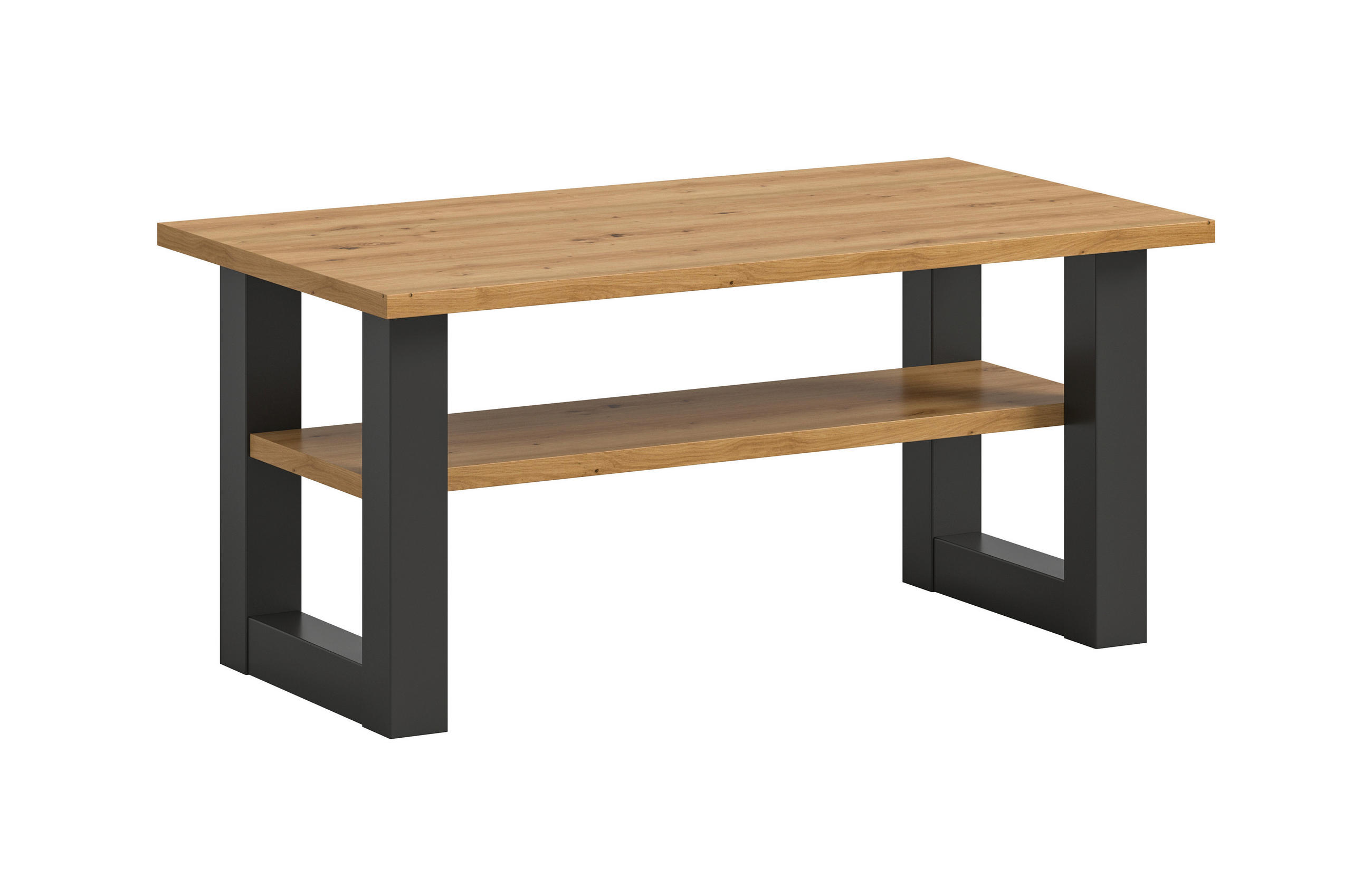 COUCHTISCH in Holzwerkstoff  - Eiche Artisan/Grau, Design, Holzwerkstoff (90/42/50cm) - Livetastic