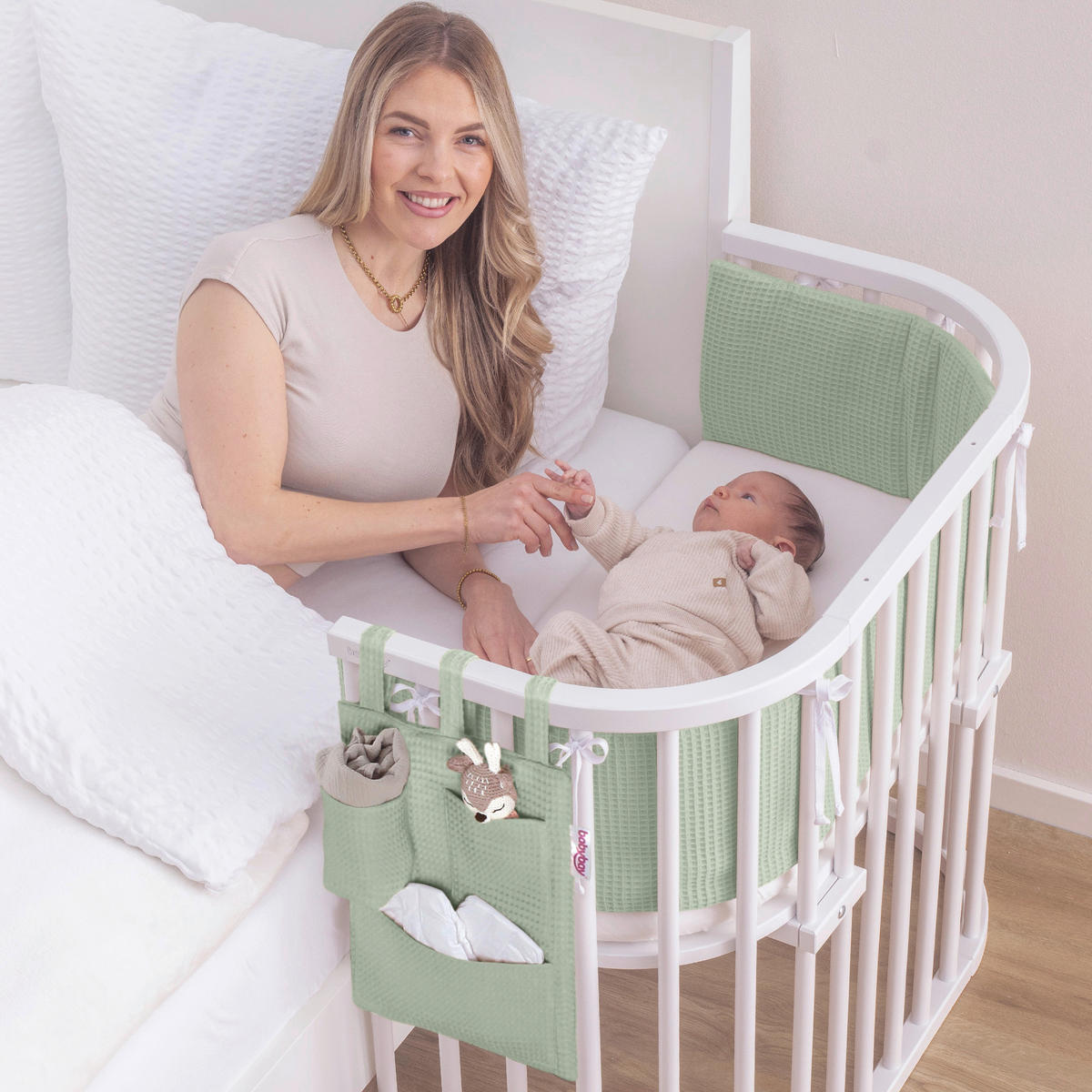 BETTTASCHE - Jadegrün, Basics (38/28/2,5cm) - Babybay