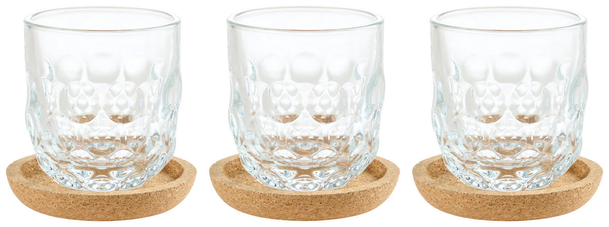 ESPRESSOGLÄSERSET Gocce 6-teilig  - Design, Glas (7,6/20,3/7,6cm) - Leonardo