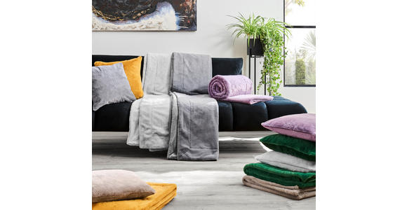 FELLDECKE YUKON 150/200 cm - Anthrazit, Design, Textil (150/200cm) - Novel