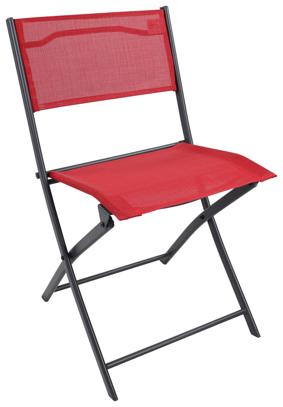 GARTENSTUHL-SET - Rot/Schwarz, Modern, Textil/Metall (45/79/46cm) - Ambia Garden