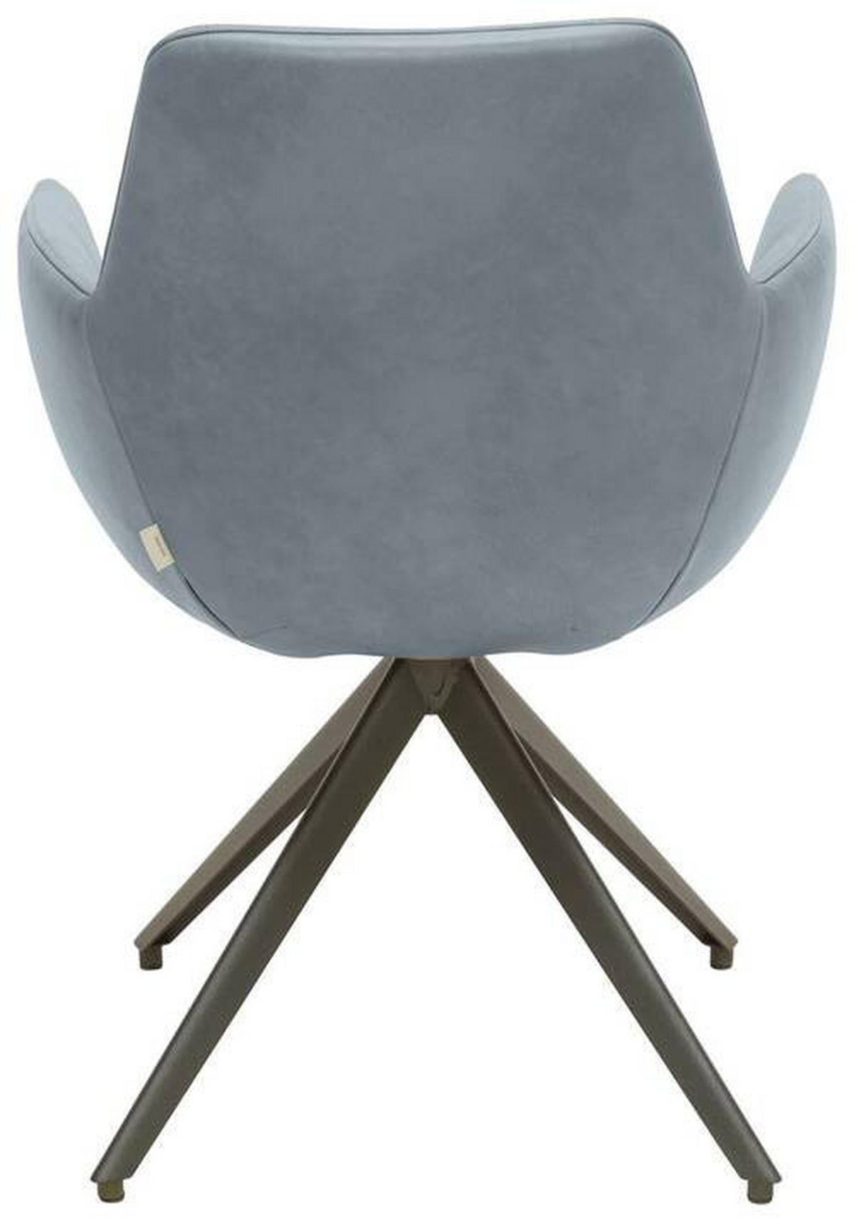 ARMLEHNSTUHL  in Stahl Echtleder pigmentiert  - Anthrazit/Grau, Design, Leder/Metall (60/87/62cm) - Bert Plantagie