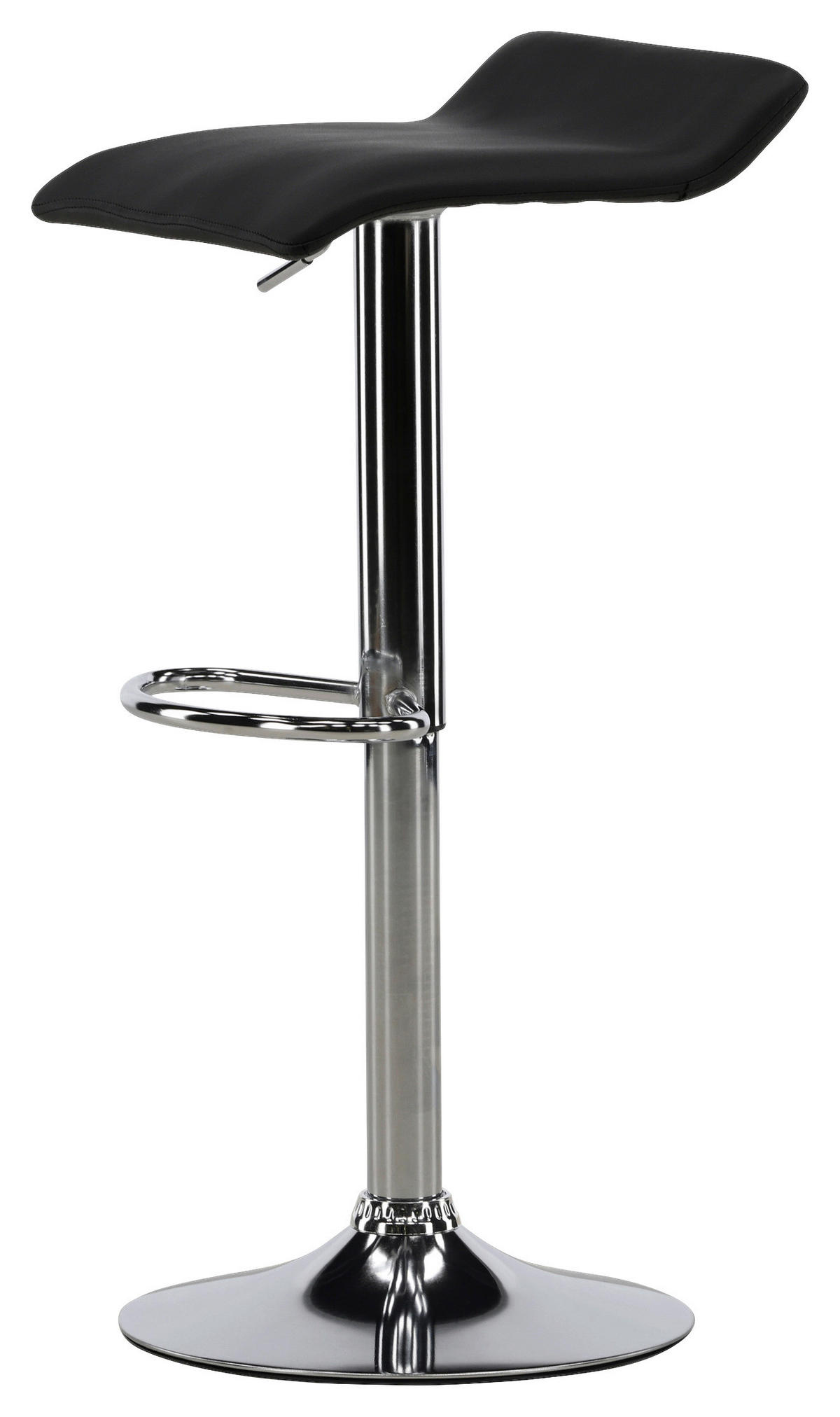 BARHOCKER-SET in Schwarz, Silberfarben  - Silberfarben/Schwarz, Design, Textil/Metall (38/84/38cm) - Livetastic