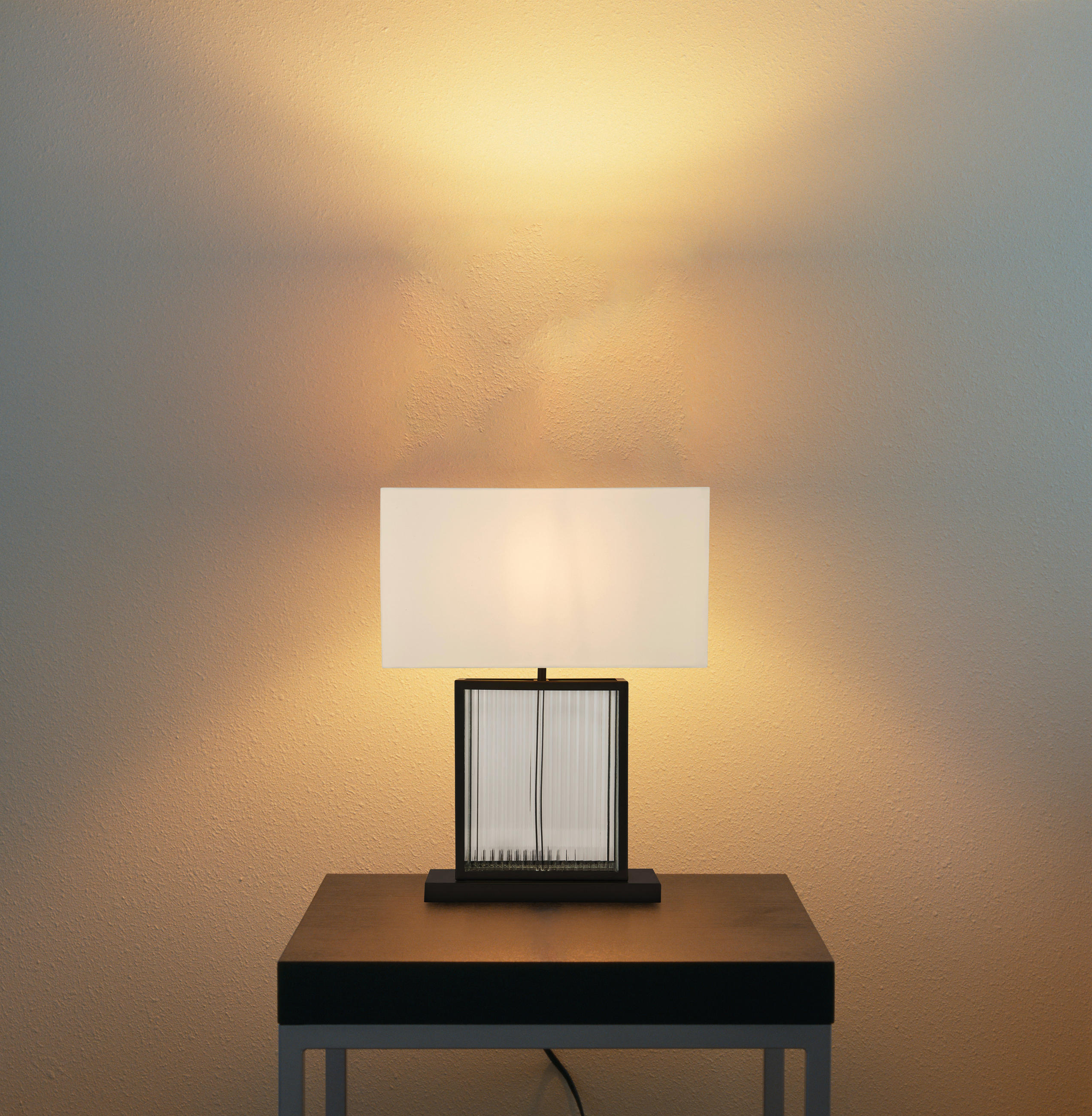 BORDSLAMPA Clarendon 40/53/20 cm   - vit/svart, Design, metall/glas (40/53/20cm)