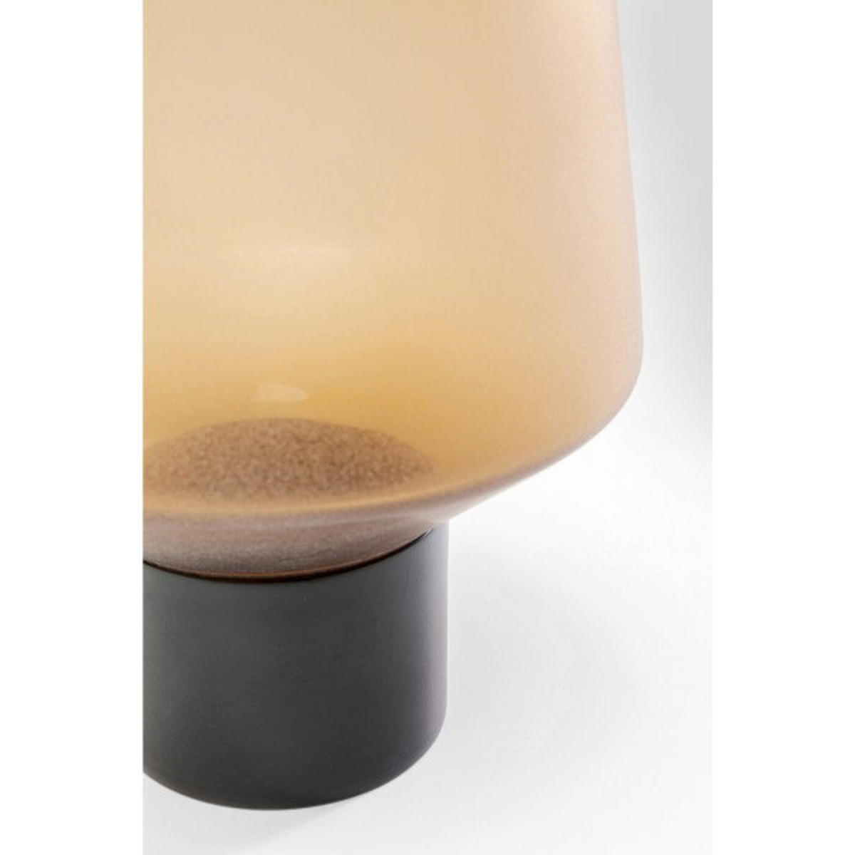 VASE 26 cm  - Anthrazit/Orange, Glas/Metall (16/26/16cm) - Kare-Design