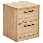 NACHTSCHRANK 38/46/36 cm  - Schwarz/Eiche Artisan, Basics, Holzwerkstoff/Kunststoff (38/46/36cm) - Xora