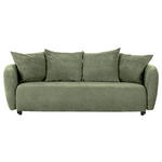 SCHLAFSOFA  in Flachgewebe Olivgrün  - Schwarz/Olivgrün, KONVENTIONELL, Kunststoff/Textil (250/74/108cm) - Carryhome