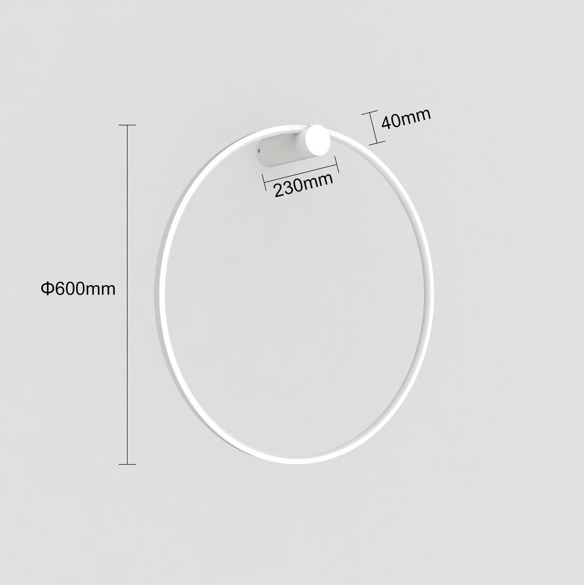 WANDLEUCHTE Mirror   - Weiß, Design, Metall (60/60/16cm)