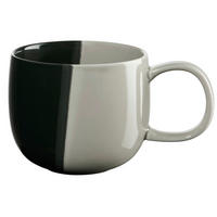 VELIKA ŠALICA ZA KAVU   400 ml  Joy  - svijetlo siva/crna, Basics, keramika (10/8,5cm) - ASA