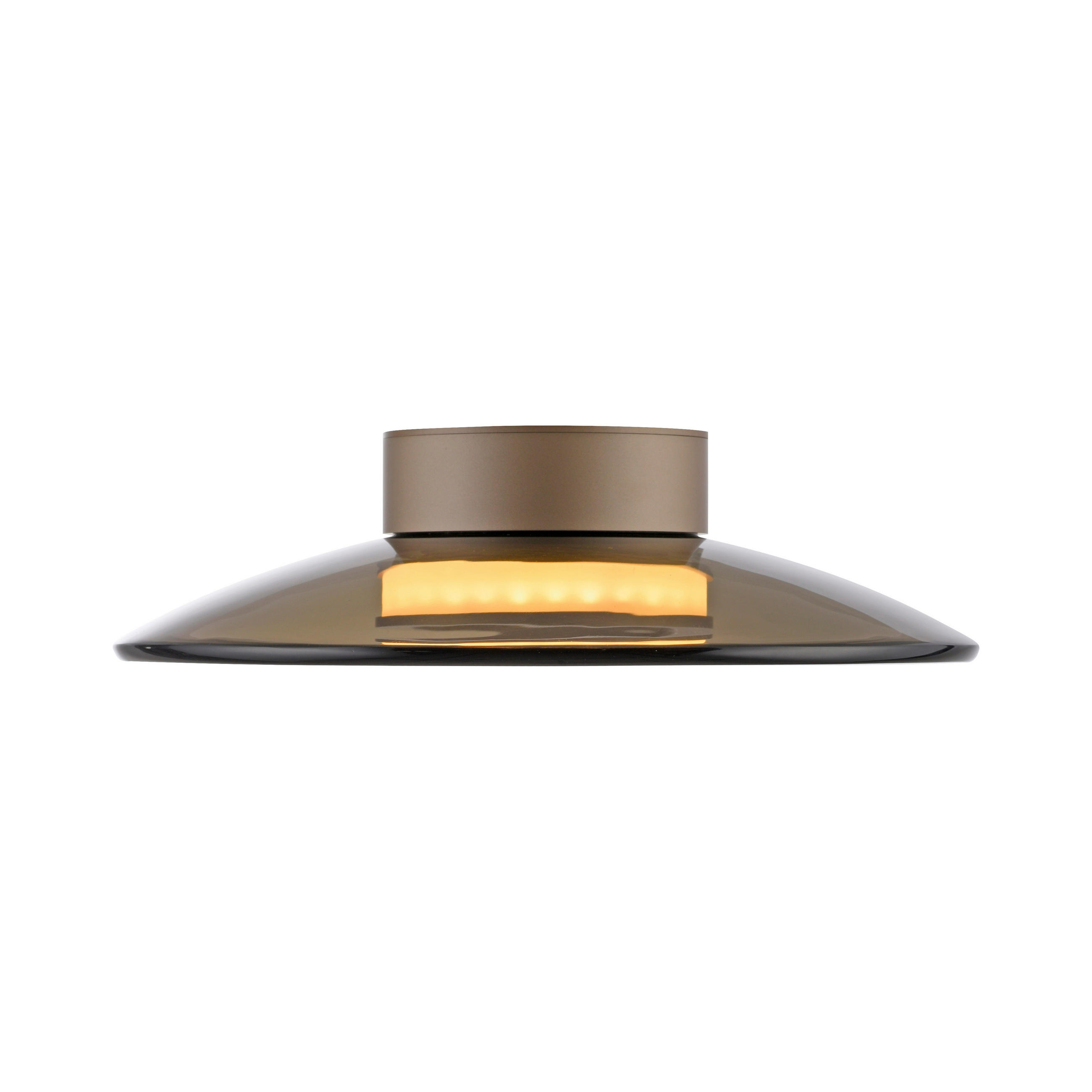 LED-DECKENLEUCHTE    32/32/9 cm  - Bronzefarben, Basics, Glas/Kunststoff (32/32/9cm) - Neuhaus PURE