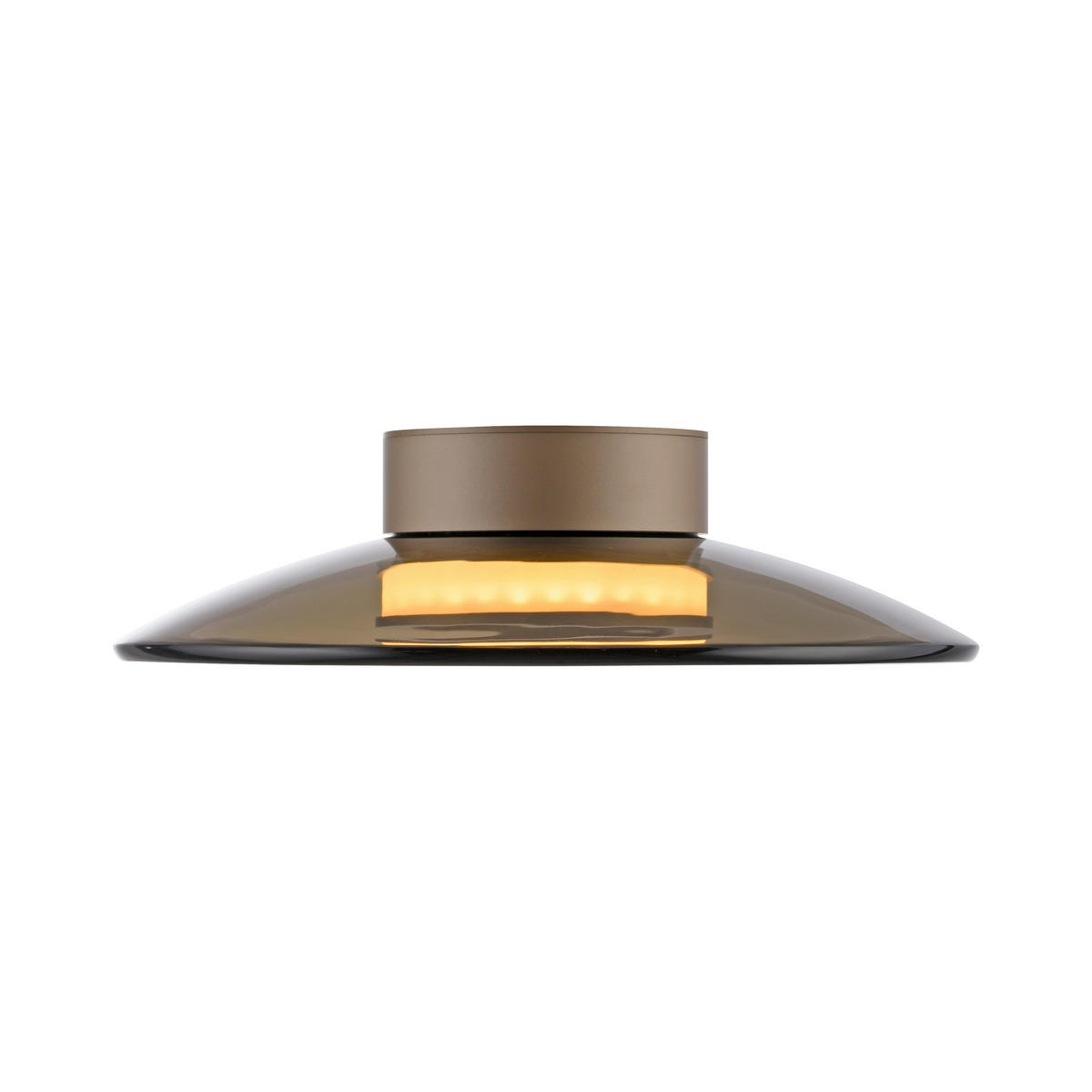 LED-DECKENLEUCHTE 32/32/9 cm   - Bronzefarben, Basics, Glas/Kunststoff (32/32/9cm) - Neuhaus PURE