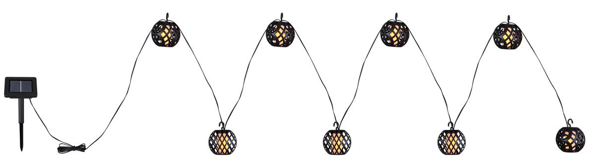 SOLARLEUCHTE 410/7/7 cm   - Schwarz/Weiß, Basics, Kunststoff (410/7/7cm) - Globo