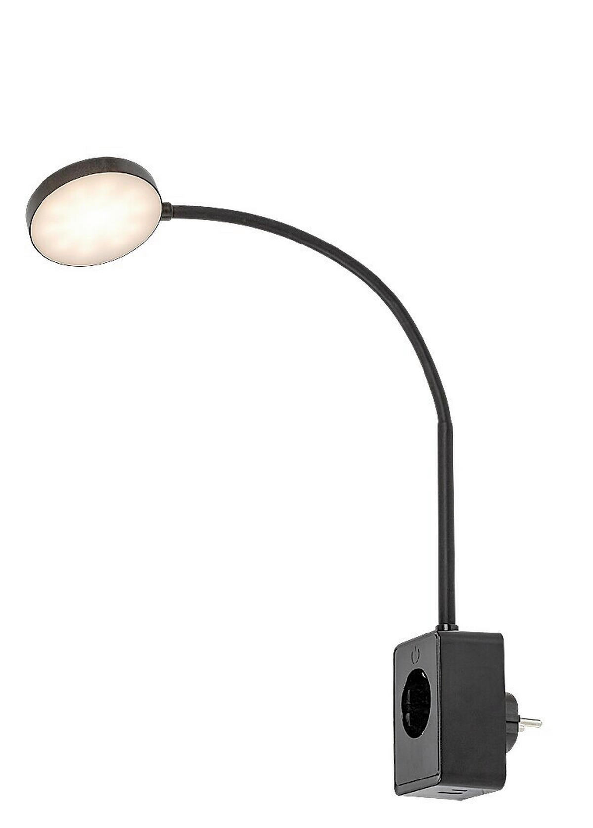 SVETILKA ZA VTIČNICO  TIVRO //3000, 4000, 6000 K// - črna, Basics, umetna masa (6/33.5cm)