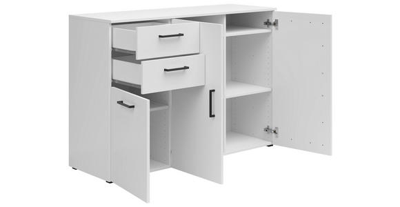 KOMMODE 120/83/40 cm in Weiß - Anthrazit/Schwarz, MODERN, Holzwerkstoff/Kunststoff (120/83/40cm) - Carryhome