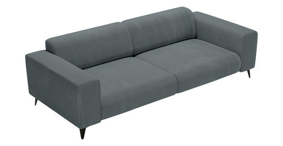 3-SITZER-SOFA Cord Graphitfarben  - Schwarz/Graphitfarben, KONVENTIONELL, Textil/Metall (237/75/104cm) - Carryhome
