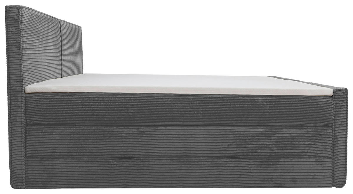 BOXSPRINGOVÁ POSTEĽ, 180/200 cm, sivá - sivá, Modern, textil (180/200cm) - Livetastic