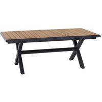 GARTENTISCH 200-260/100/77 cm Metall rechteckig  - Anthrazit/Teakfarben, Basics, Holz/Metall (200-260/100/77cm) - Siena Garden