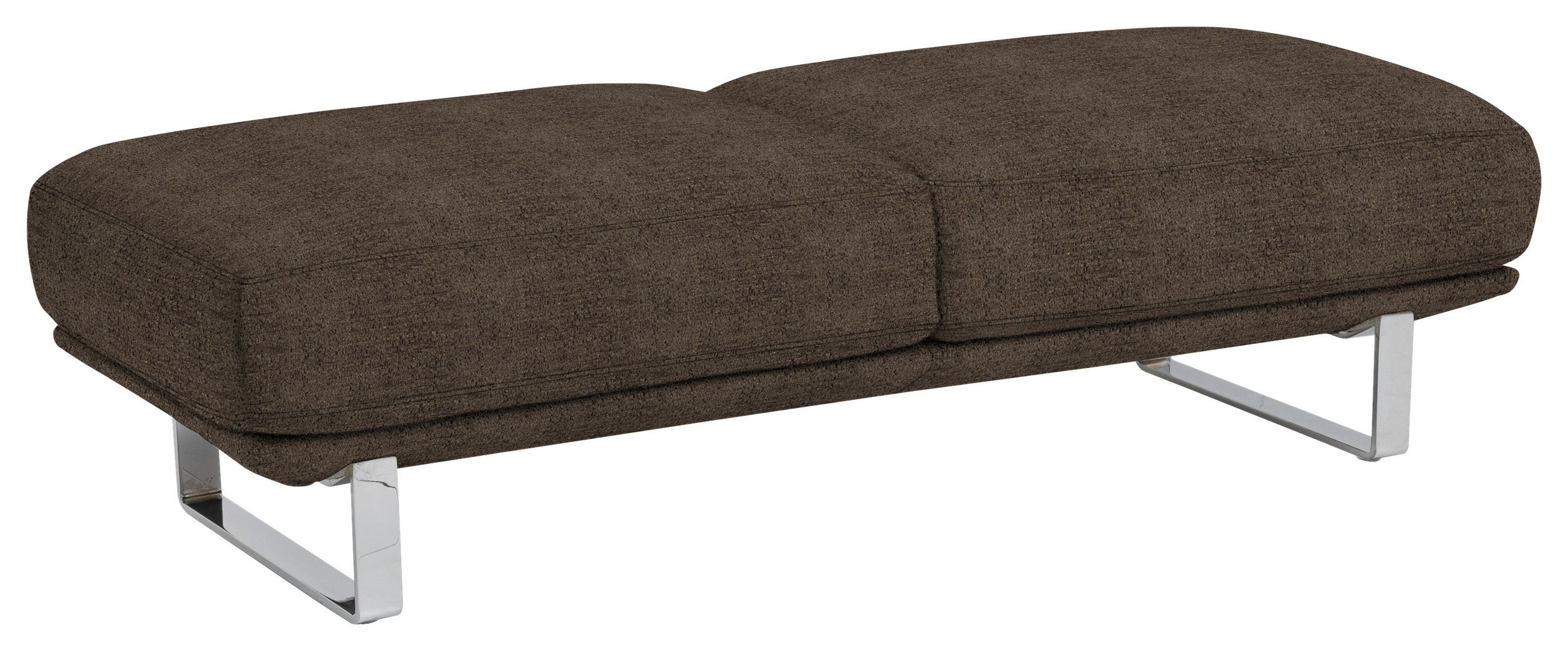 HOCKER Webstoff Mokka  - Mokka, Design, Textil/Metall (160/44/60cm) - Dieter Knoll
